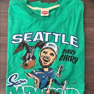 HOMAGE Teal Seattle Football Sam Darnold Graphic Tee